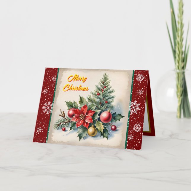 Carte Noël festif Belle collection ancienne (Devant)