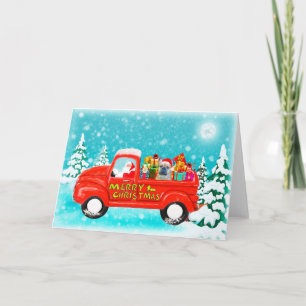 Carte Noël français bulldog cadeaux