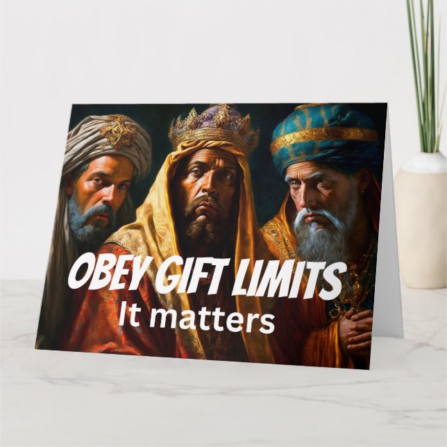 Carte Noël Funny Novelty OBEY DON LIMITES (Devant)