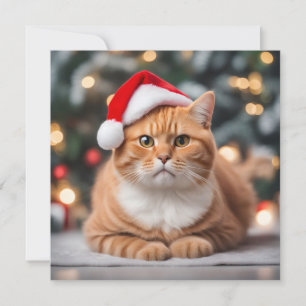 Carte Noël Ginger British Shorthair