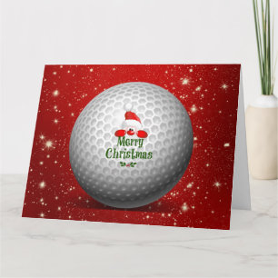 Carte Noël Golf Père Noël Design
