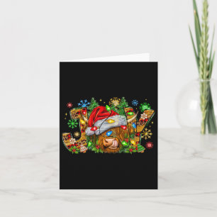Carte Noël Joie Cute Highland Vache Avec Santa Hat Xma