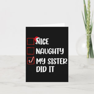 Carte Noël Jolie Soeur Fille L'A Fait Noël Famille B