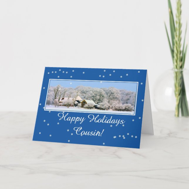 Carte Noël Joyeux Cousin (Devant)