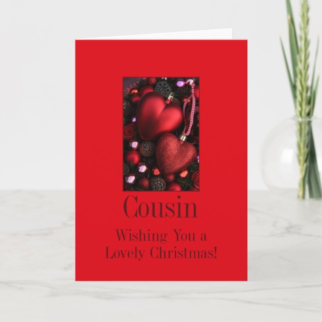 Carte Noël Joyeux Cousin (Devant)