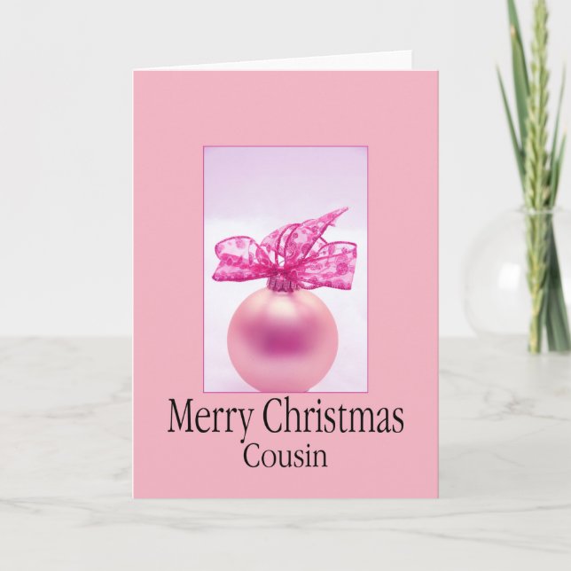 Carte Noël Joyeux Cousin (Devant)