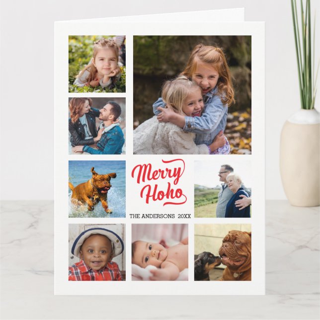 Carte Noël Joyeux Ho Ho Spectaculaire Photos Valeur (Devant)