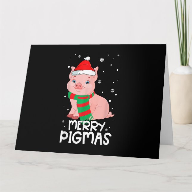 Carte Noël Joyeux Pigmas Drôle Noël Pajama Cadeaux pour (Devant)