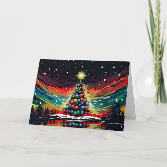 Carte Noël kaléidoscopique (Devant)