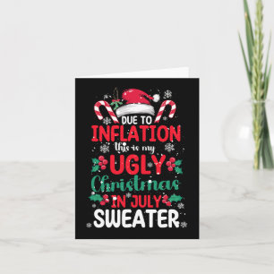 Carte Noël laid En Juillet Sweet Drôle Somme d'inflation