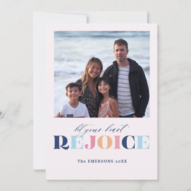 Carte Noël Laissez votre coeur se réjouir Photo (Devant)
