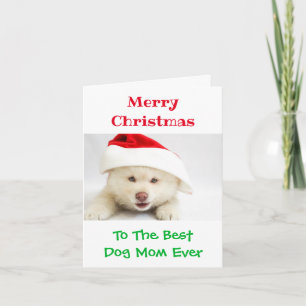 Carte Noël Meilleur chien Maman Jour animal de compagnie