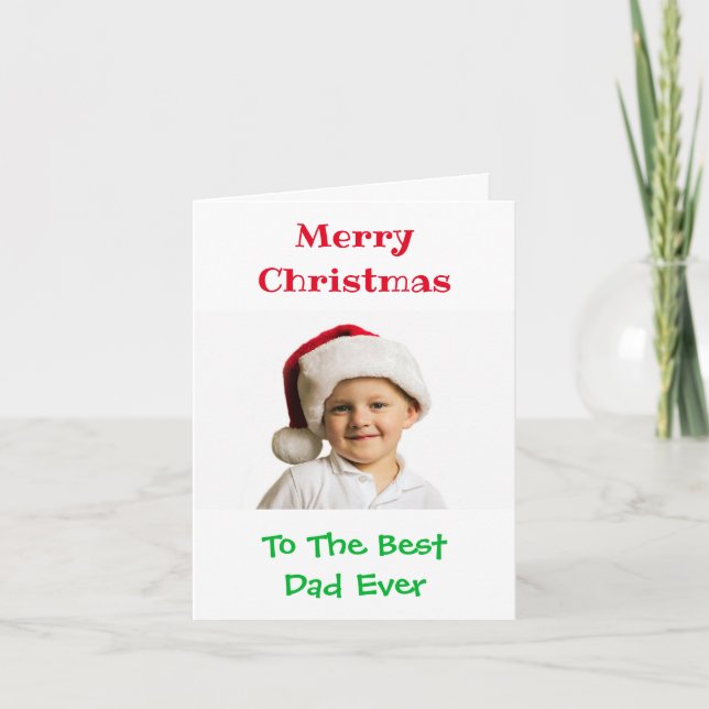 Carte Noël Meilleur papa Jamais Enfants Photo (Devant)