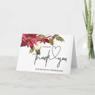 Carte Noël Merci femme de chambre cadeau fête nuptiale