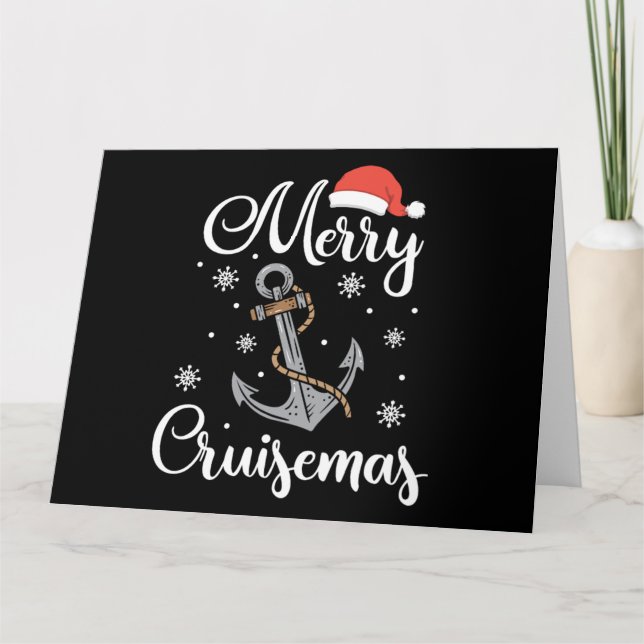 Carte Noël Merry Cruisemas Holiday Cruise Cadeau (Devant)
