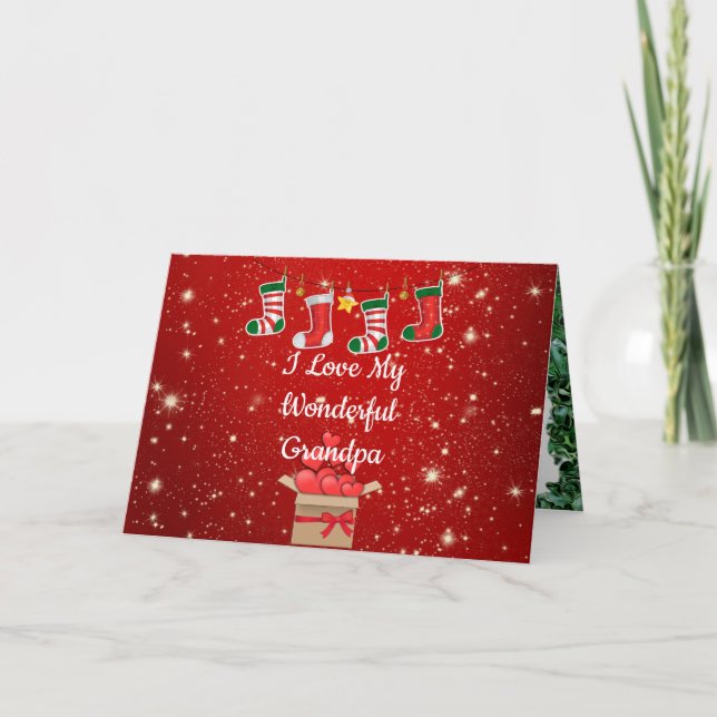 Carte Noël merveilleux grand-père (Devant)
