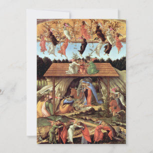 Carte Noël, Nativité, Naissance du Christ par Botticelli