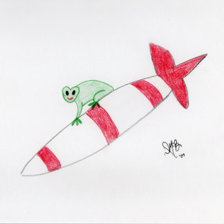 Carte Noël - Ne vous faites pas prendre sous le missile