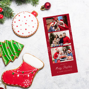 Carte Noël ou vacances Multi Photo Retro Filmstrip R