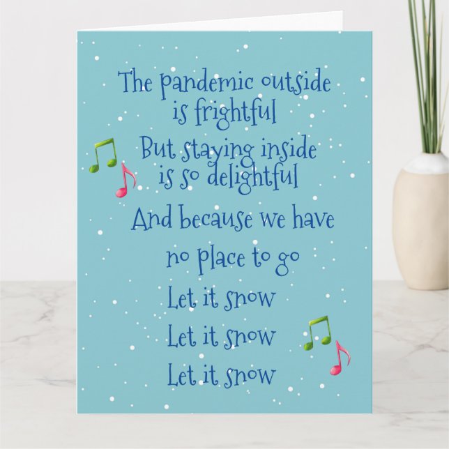 Carte Noël Pandémie Dehors est effrayant 2020 (Devant)