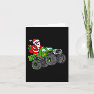 Carte Noël Père Noël équitation Monster Camion Garçons K