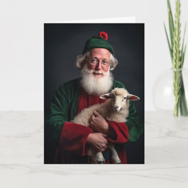 Carte Noël Père Noël irlandais (Devant)