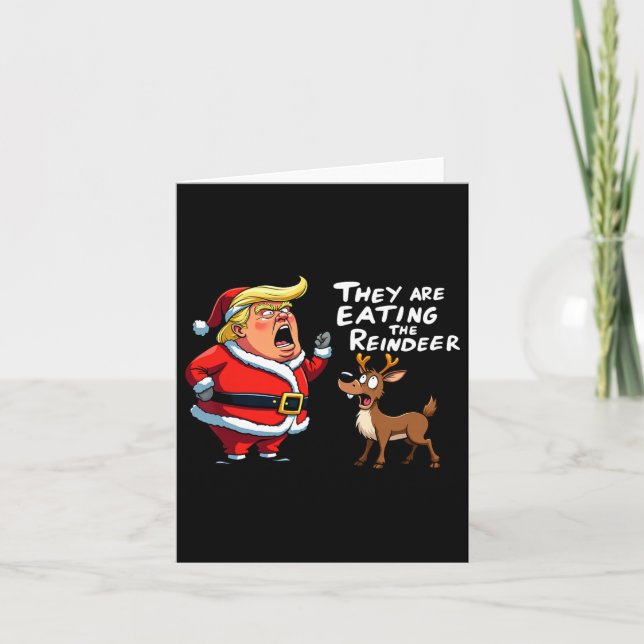 Carte Noël Père Noël Trump Ils Mangent Le Roi (Devant)