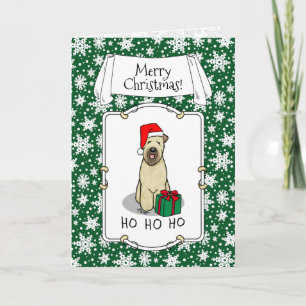 Carte Noël Père Noël Wheaten Terrier (blé 1b2) mignonne