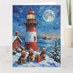 Carte Noël phare Havanese Fêtes