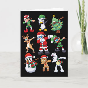Carte Noël pour garçons enfants Santa en train de daber 