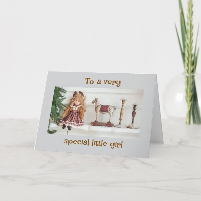 CARTE NOËL POUR UNE "PETITE FILLE SPÉCIALE" (Devant)