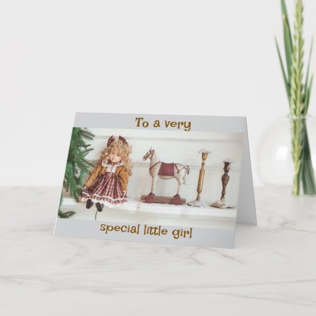 CARTE NOËL POUR UNE "PETITE FILLE SPÉCIALE" (Devant)