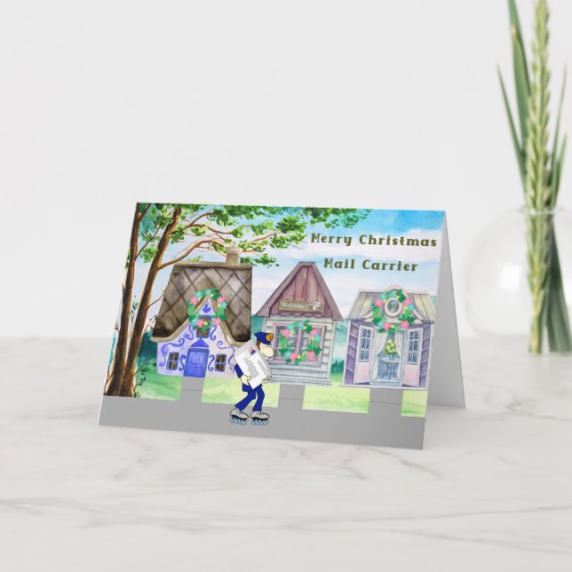 Carte Noël pour votre transporteur de courrier Style Sud (Devant)
