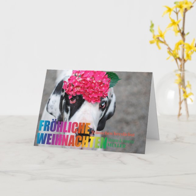 Carte Noël Rainbow (Fleur jaune)