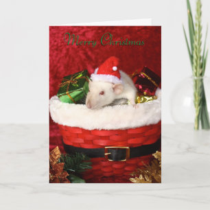 Carte Noël Rat