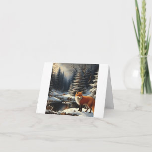 Carte Noël Red Fox
