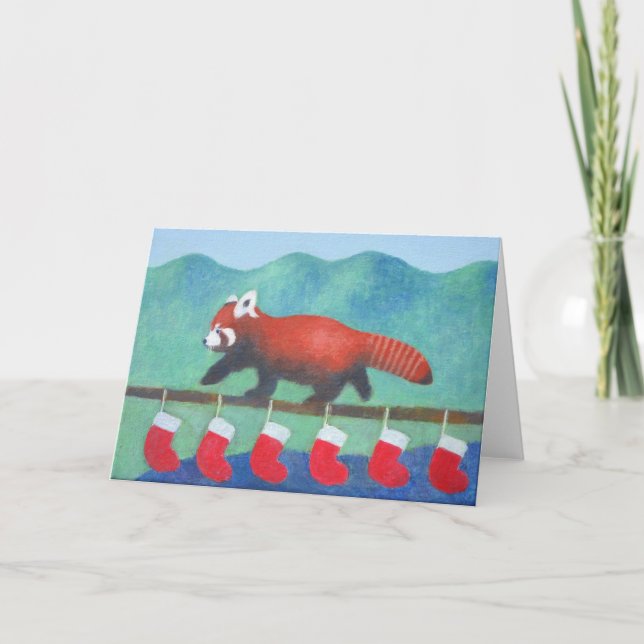 Carte Noël Red Panda (Devant)