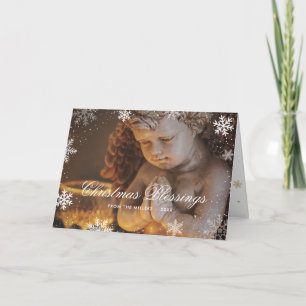 Carte Noël religieux Christian Angel Snowflake