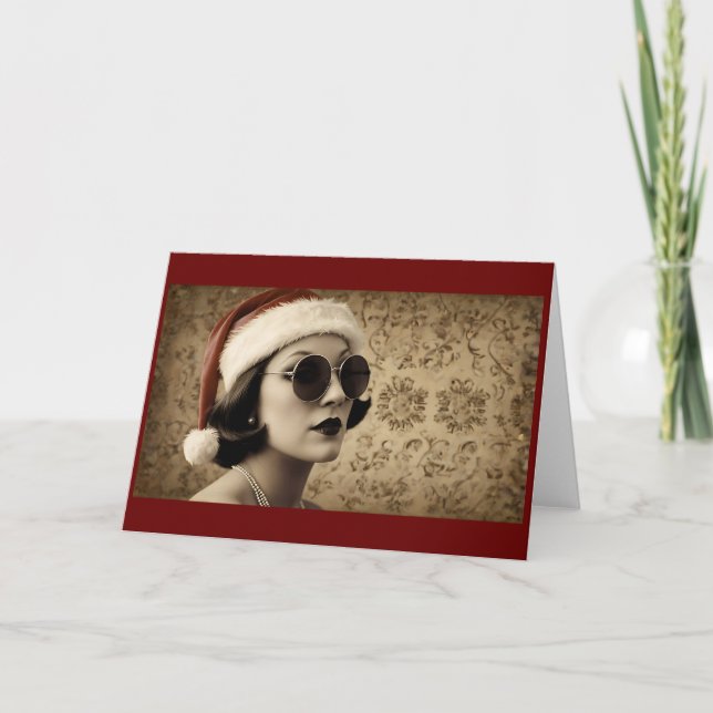 Carte Noël Retro vintage (Devant)