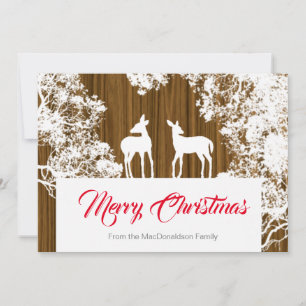 Carte Noël rustique moderne
