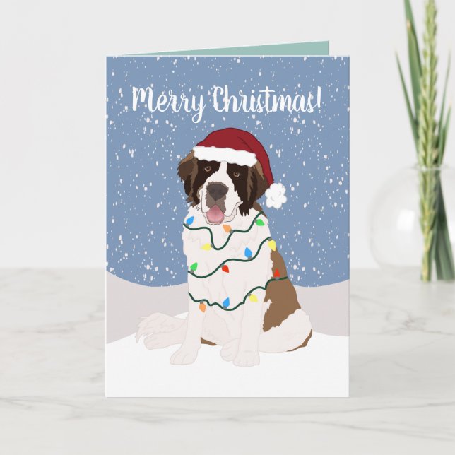 Carte Noël Saint Bernard (Devant)