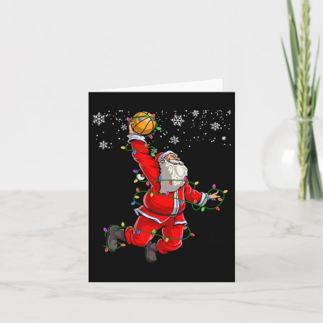 Carte Noël Santa Claus Volleyball Pyjama Xmas Mens (Devant)