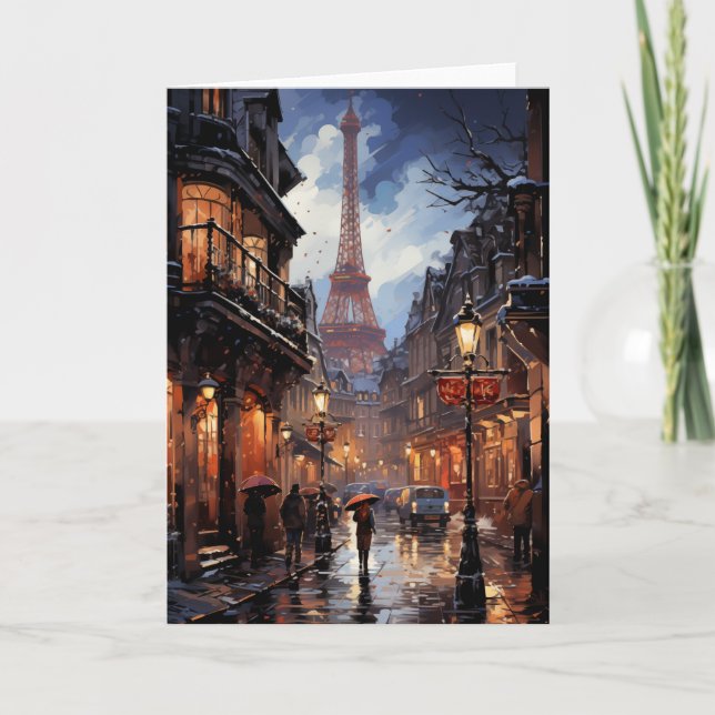 Carte Noël Shopping À Paris (Devant)