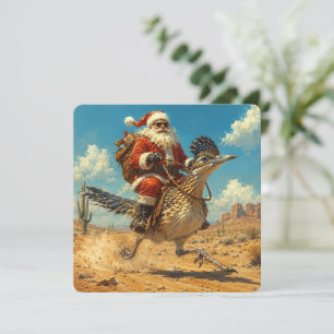 Carte Noël Southwest Santa Roadrunner