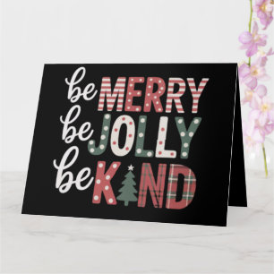 Carte Noël Soyez Gentil Enseignant Joyeux Noël Arbre Joy