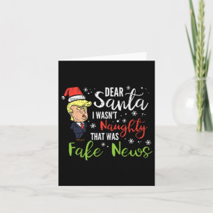 Carte Noël Trump Cher Père Noël Faux News Drôle Noël Moi
