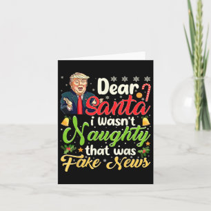 Carte Noël Trump Cher Père Noël Faux News Drôle Noël Moi
