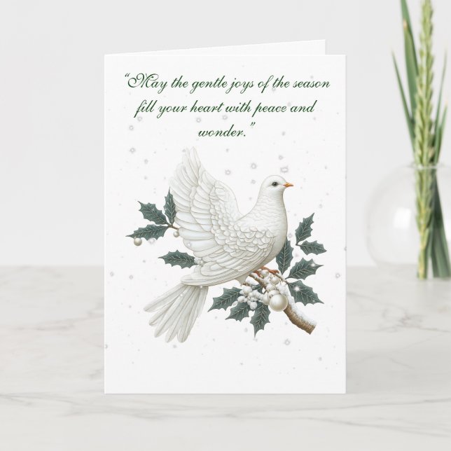 Carte Noël victorien élégant et plié (Devant)