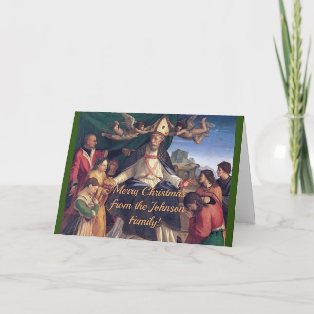Carte Noël Vintage personnalisable (Devant)