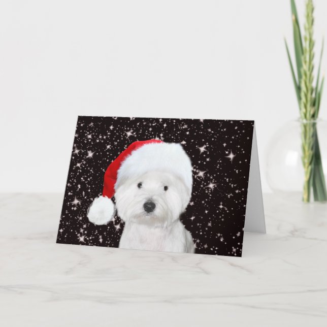 Carte Noël Westie (Devant)